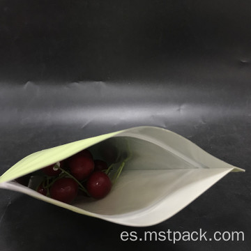 Bolsa de papel kraft con cremallera y ventana